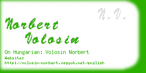 norbert volosin business card